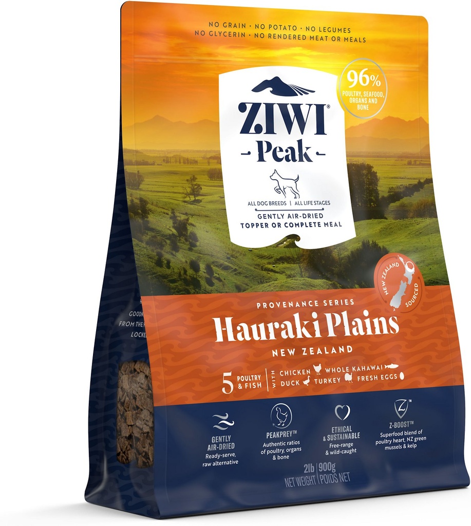 Ziwi Peak Hauraki Plains Grain-Free Air-Dried Dog Food 900g