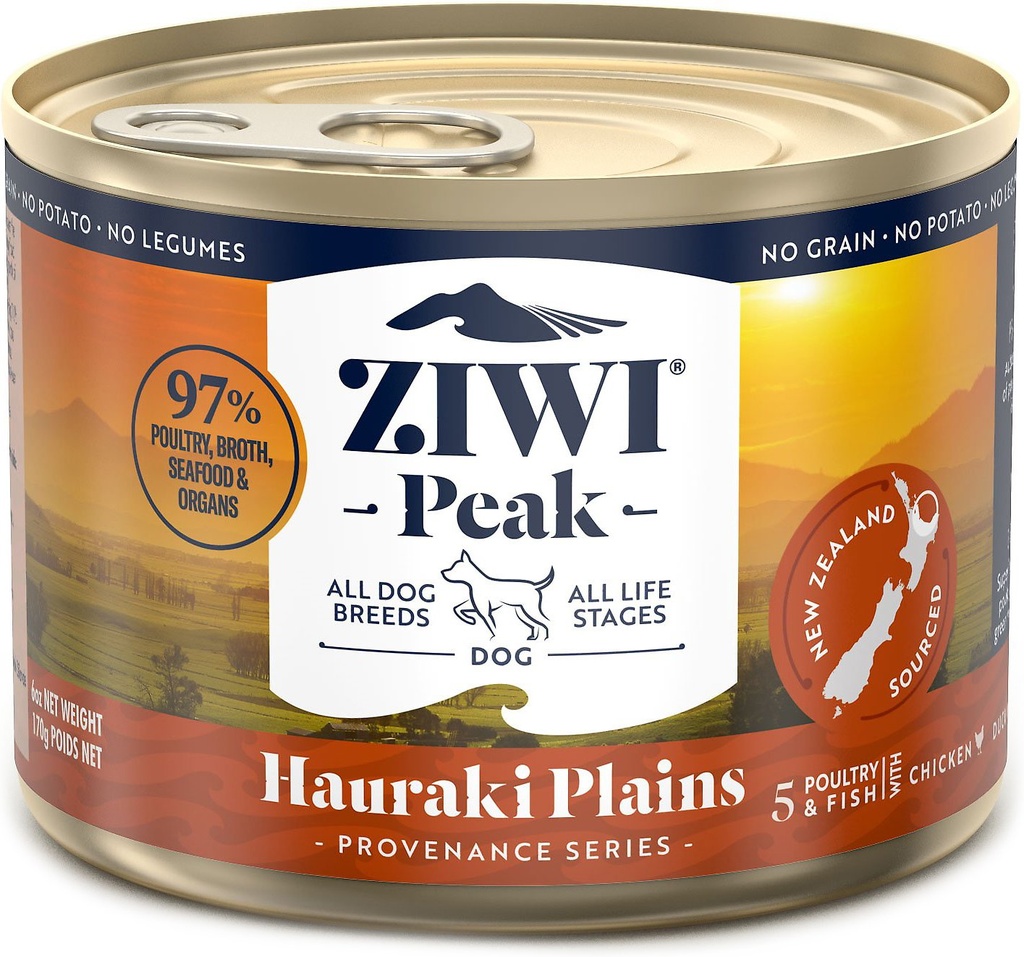 Ziwi Peak Hauraki Plains Case of 12 Canned Dog Food 170g