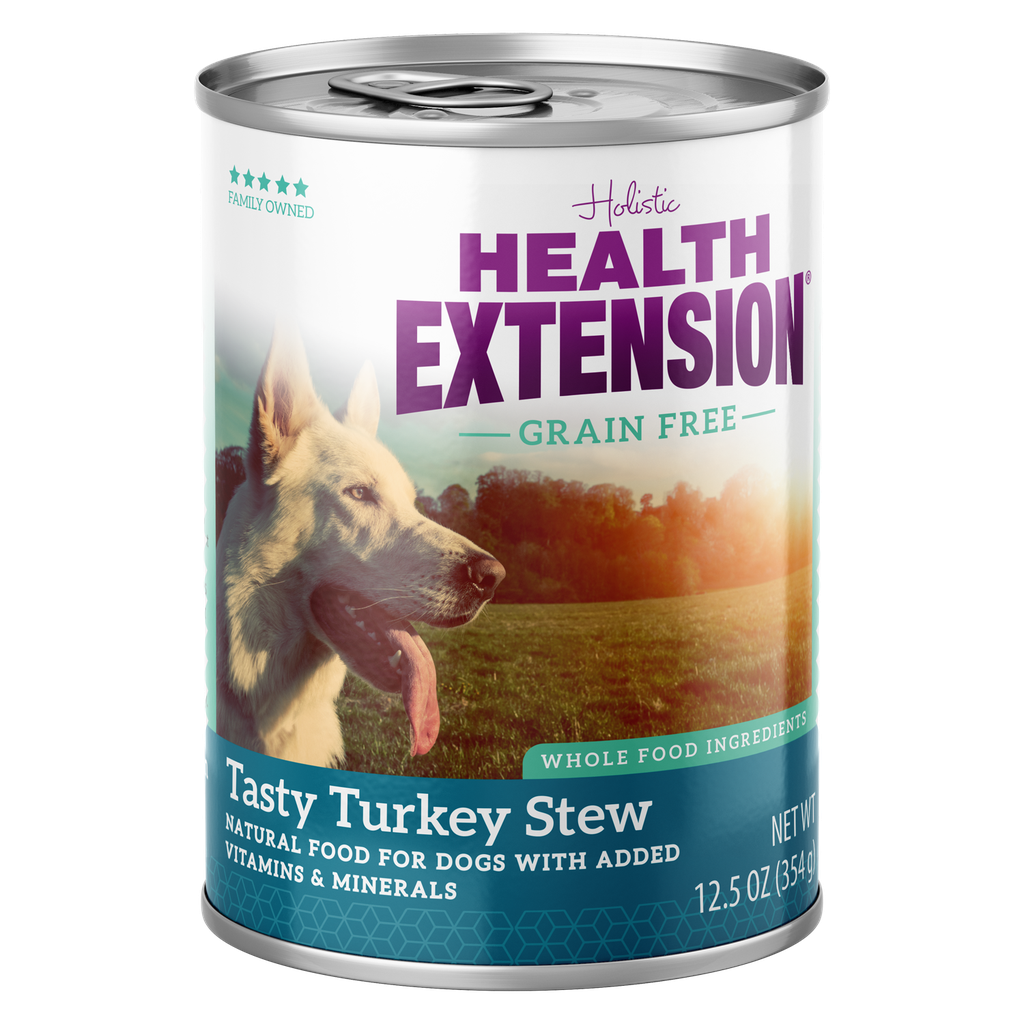 Health Extension Grain-Free Tasty Turkey Stew Case of 12 Canned Dog Food 354g