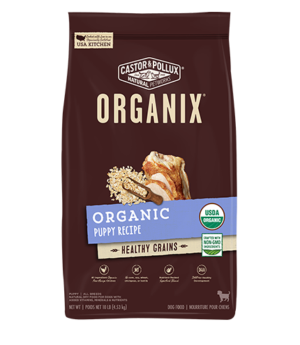 Castor &amp; Pollux ORGANIX Organic Puppy Recipe Healthy Grains Dry Dog Food 4.5kg