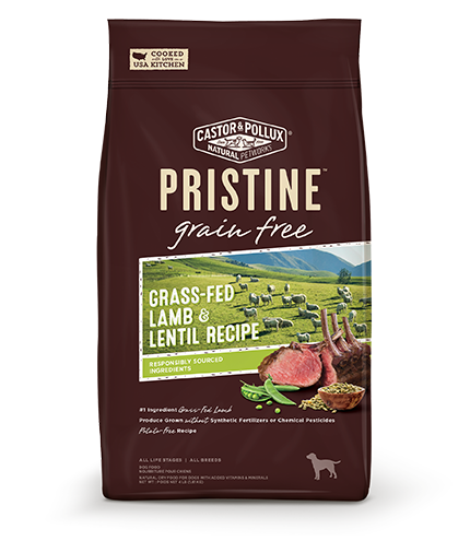 Castor &amp; Pollux PRISTINE® Grain Free Grass-Fed Lamb &amp; Lentil Recipe Dry Dog Food 4.5kg