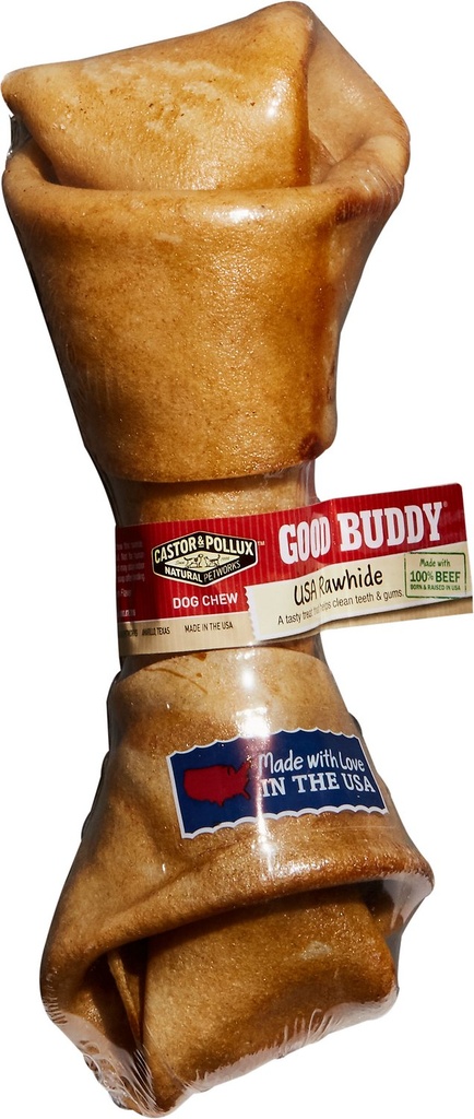 Castor &amp; Pollux Good Buddy USA Rawhide Large Dog Bone Treat