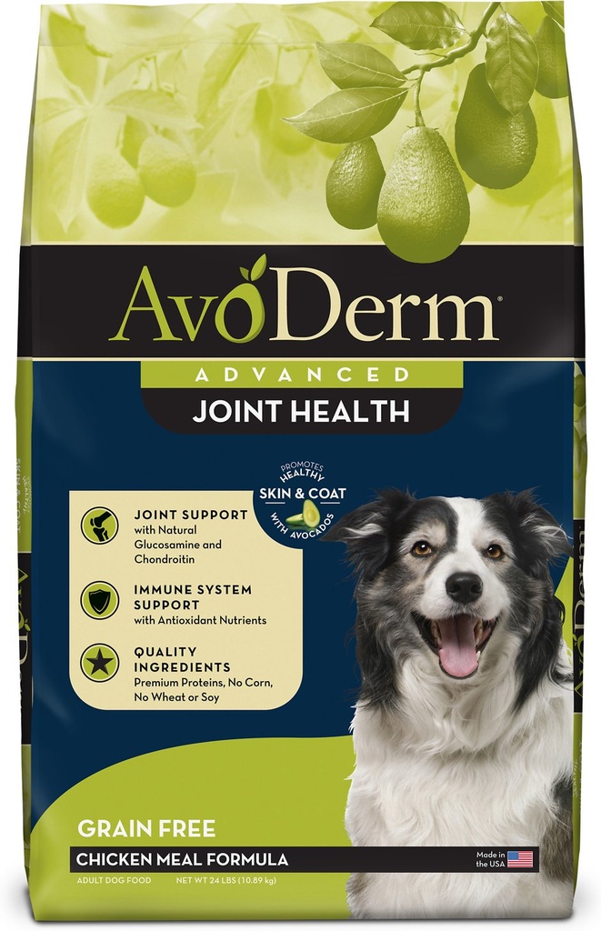 AvoDerm Advanced Joint Health Chicken Meal Formula Grain-Free Dry Dog Food 10.9kg