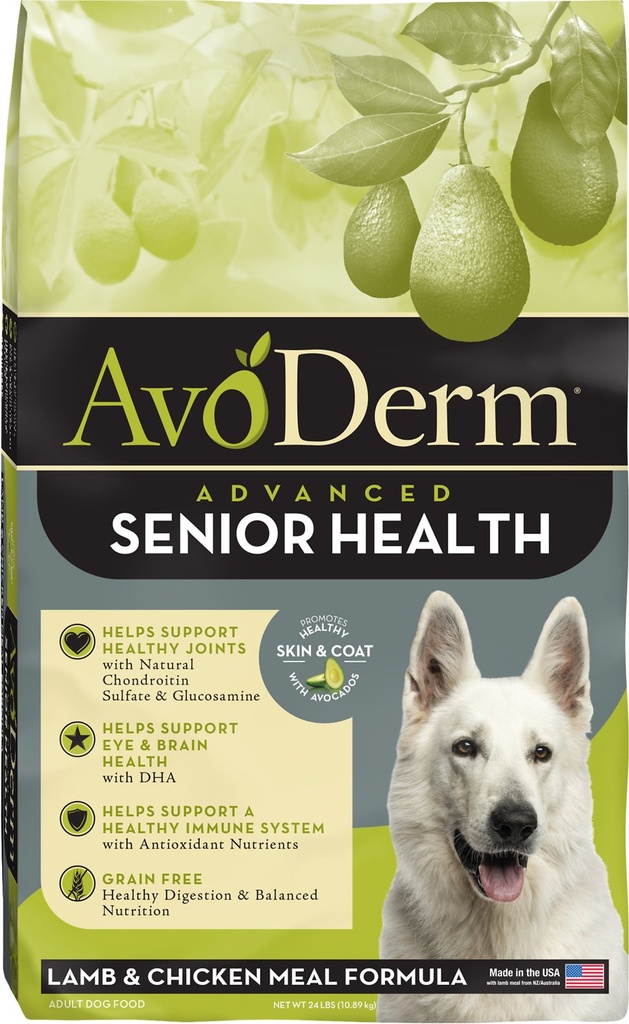 AvoDerm Advanced Senior Health Lamb &amp; Chicken Meal Formula Dry Dog Food 10.9kg