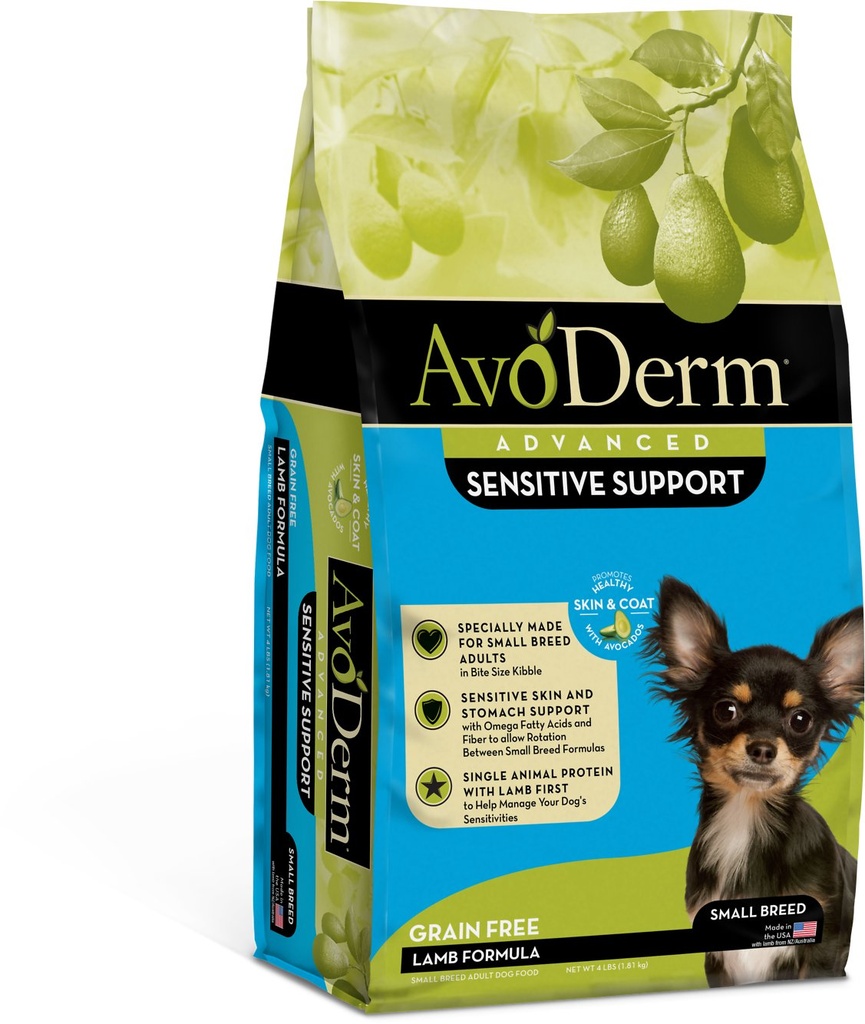 AvoDerm Advanced Sensitive Support Lamb Formula Grain-Free Small Breed Adult Dry Dog Food 1.8kg