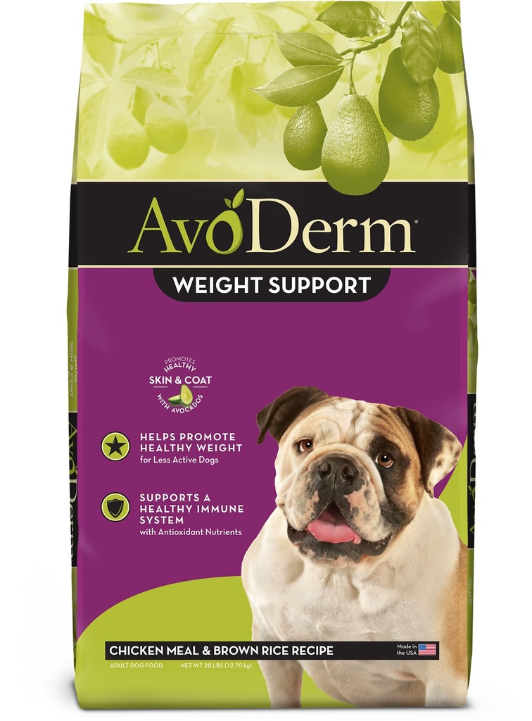 AvoDerm Weight Support Chicken Meal &amp; Brown Rice Recipe Dry Dog Food 12.7kg