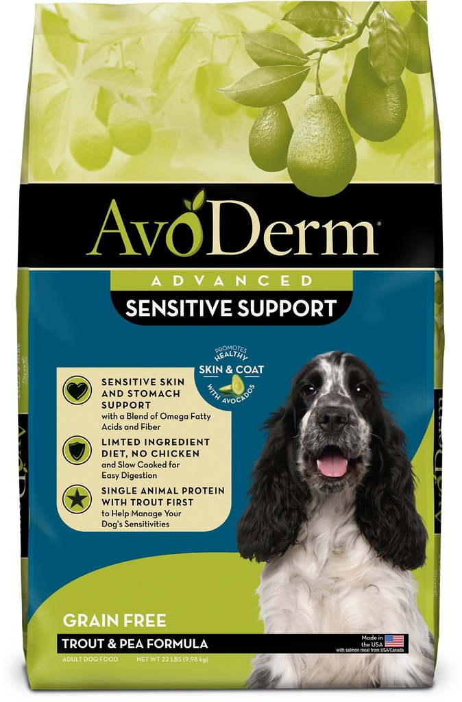 AvoDerm Advanced Sensitive Support Trout &amp; Pea Formula Grain-Free Adult Dry Dog Food 10kg