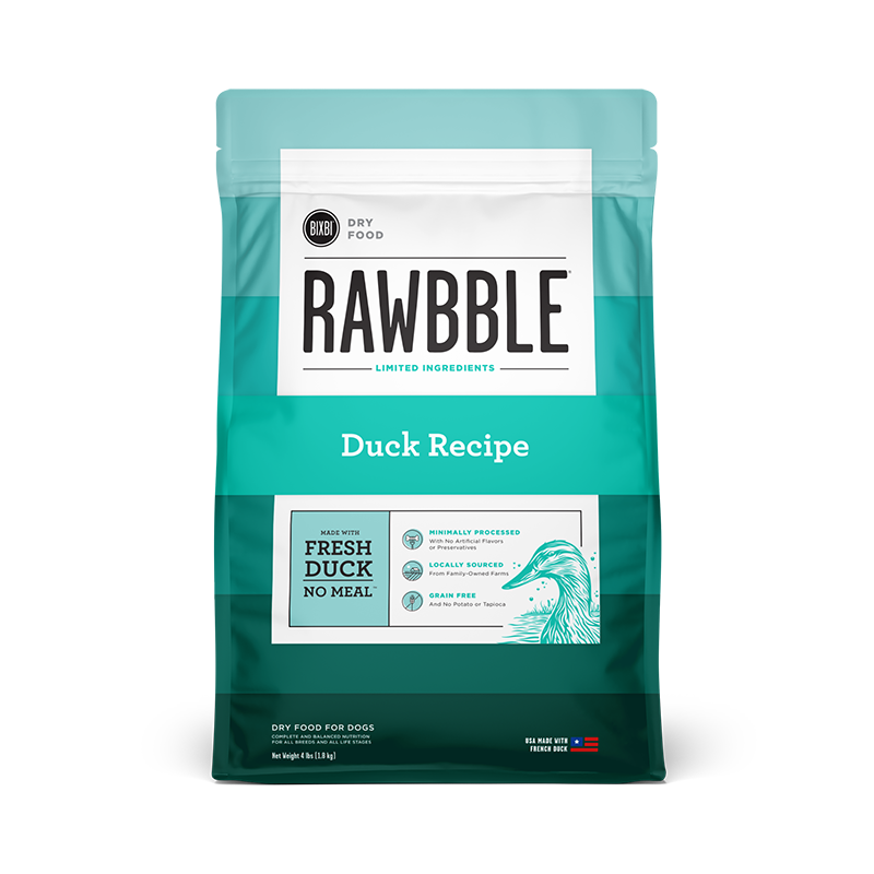 BIXBI RAWBBLE Fresh Duck Recipe Limited Ingredient Grain-Free Dry Dog Food 10.9kg