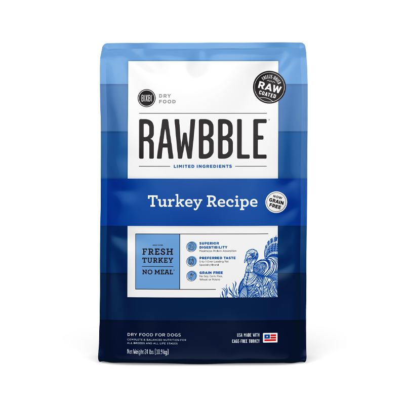 BIXBI RAWBBLE Fresh Turkey Recipe Limited Ingredient Grain-Free Dog Food 10.9kg