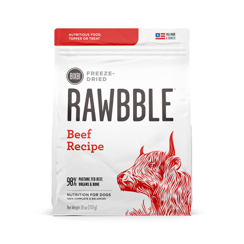 BIXBI Rawbble Beef Recipe Grain-Free Freeze-Dried Dog Food 737g