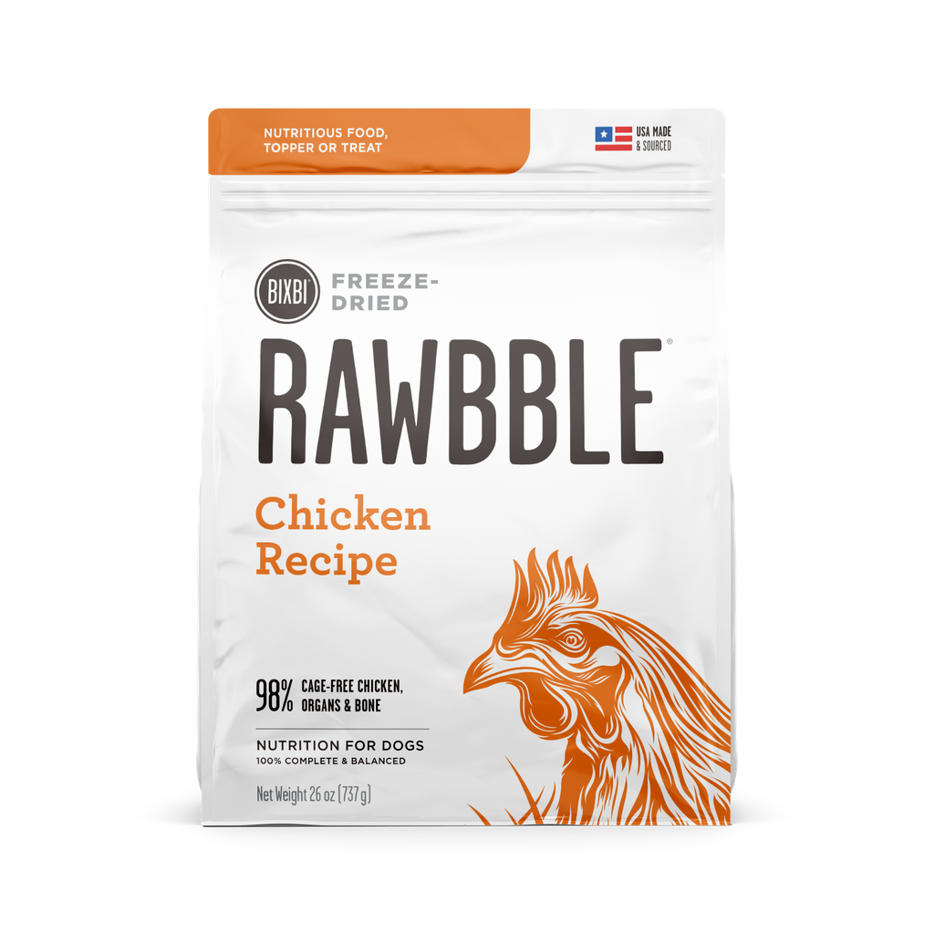 BIXBI Rawbble Chicken Recipe Grain-Free Freeze-Dried Dog Food 737g