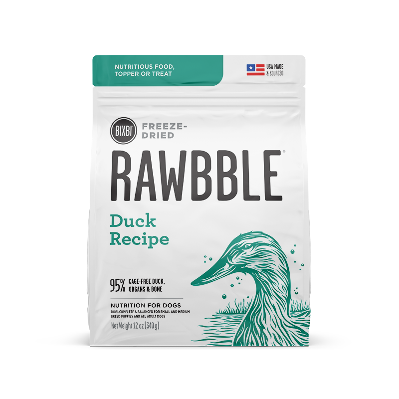 BIXBI Rawbble Duck Recipe Grain-Free Freeze-Dried Dog Food 737g