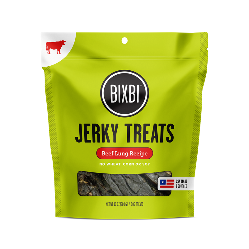 BIXBI Jerky Treats Beef Lung Recipe Dog Treats 280g