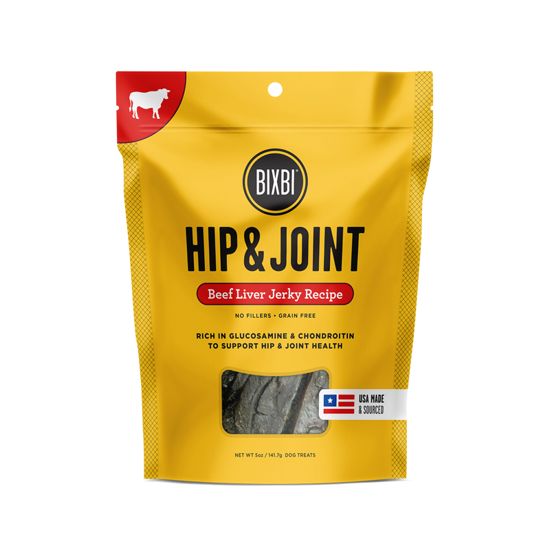 BIXBI Hip &amp; Joint Beef Liver Jerky Recipe Dog Treats 340g