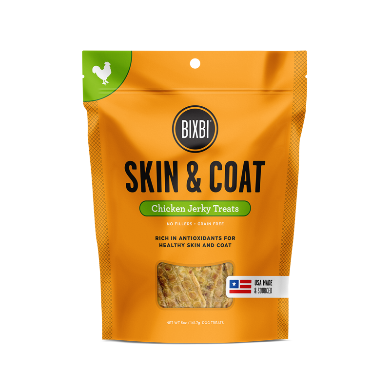 BIXBI Skin &amp; Coat Chicken Jerky Dog Treats 340g