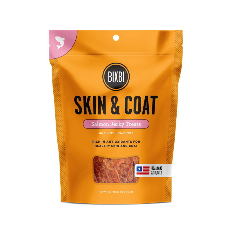 BIXBI Skin &amp; Coat Salmon Jerky Dog Treats 283g