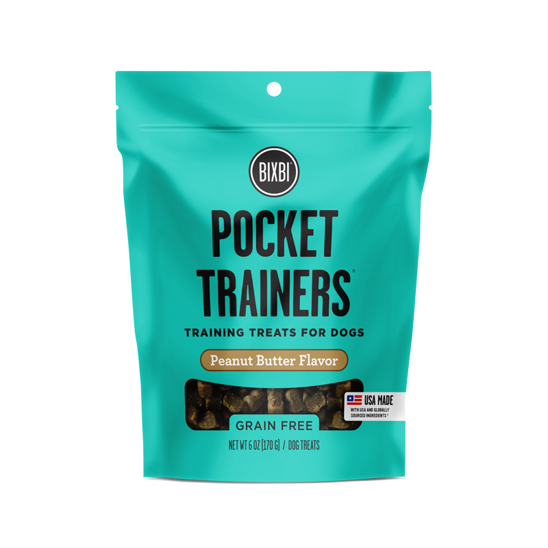 BIXBI Pocket Trainers Peanut Butter Flavor Grain-Free Dog Treats 170g