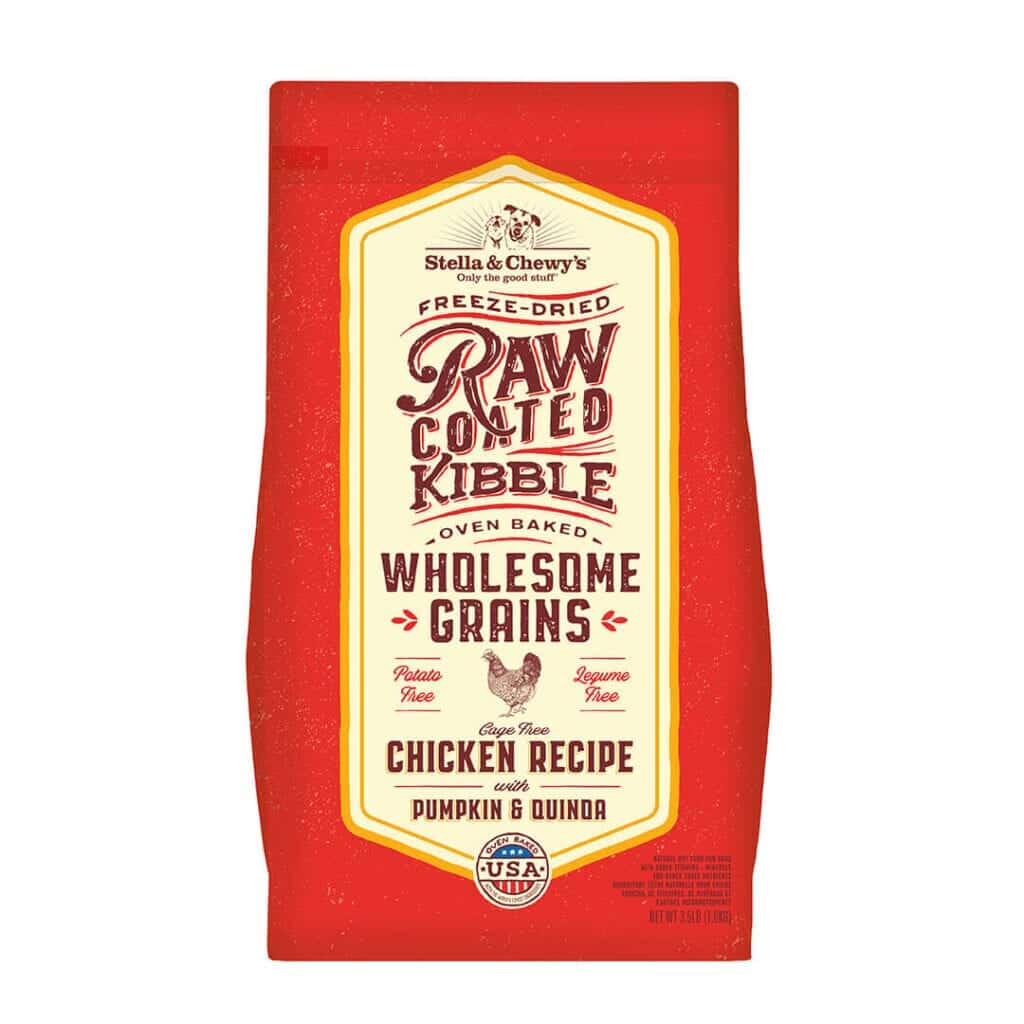 STELLA &amp; CHEWY'S RAW COATED WHOLESOME GRAINS CHICKEN RECIPE WITH PUMPKIN &amp; QUINOA DRY DOG FOOD 10kG