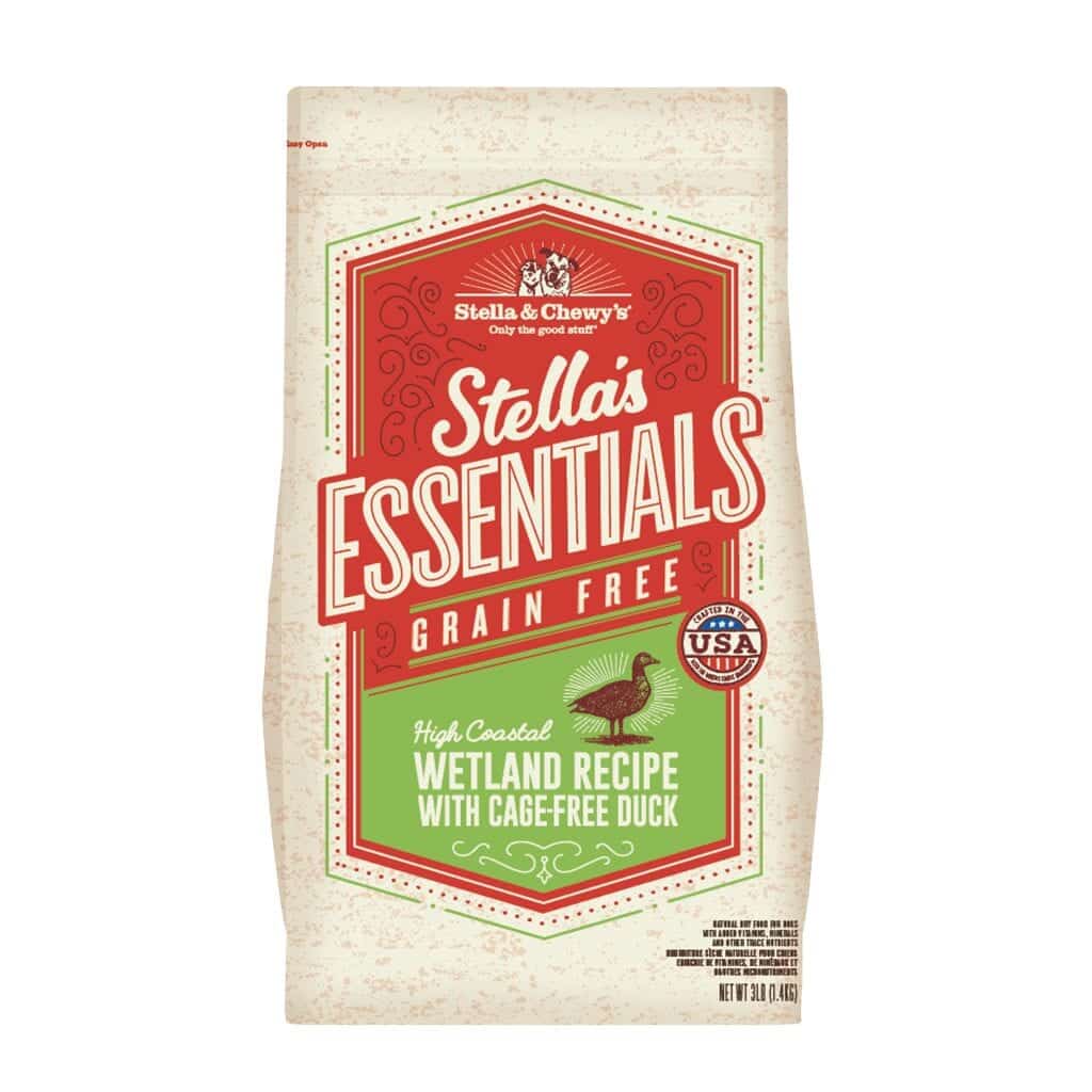 STELLA &amp; CHEWY'S ESSENTIALS HIGH COASTAL WETLAND RECIPE WITH CAGE-FREE DUCK DRY DOG FOOD 11.3kg