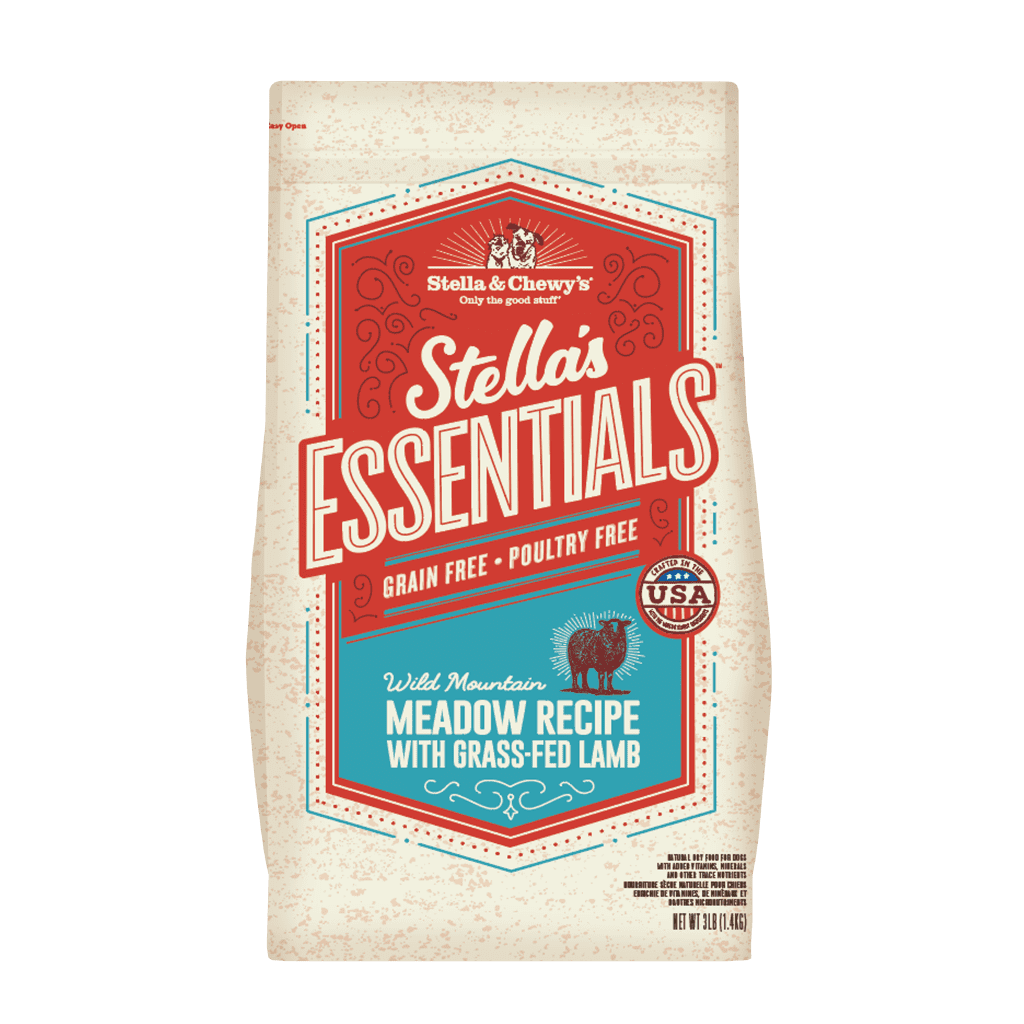 STELLA &amp; CHEWY'S ESSENTIALS GRAIN FREE LENTIL WILD MOUNTAIN MEADOW RECIPE WITH GRASS-FED LAMB DRY DOG FOOD 11.3kg