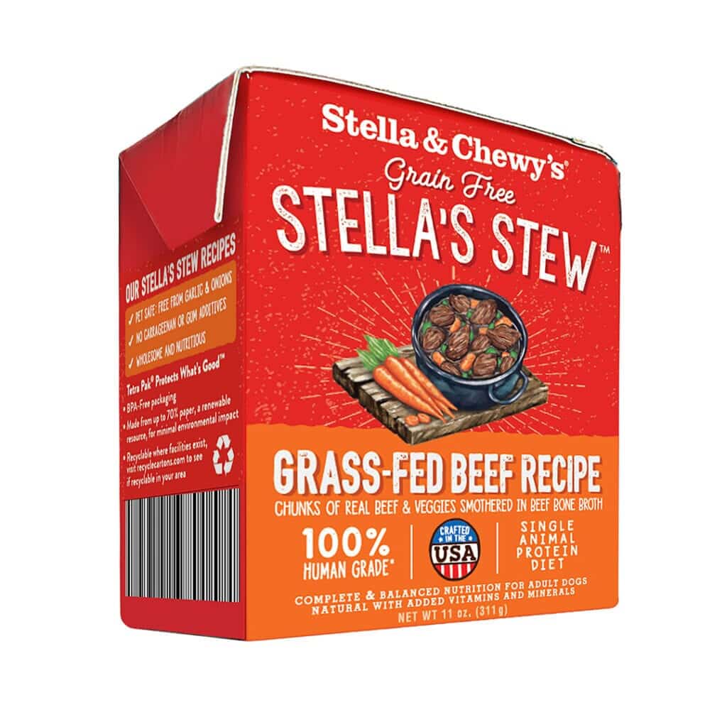 STELLA &amp; CHEWY'S STELLAS STEW GRASS-FED BEEF GRAIN FREE ADULT CASE OF 12 WET DOG FOOD 311g