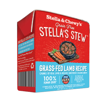 STELLA &amp; CHEWY'S STELLAS STEW GRASS-FED LAMB GRAIN FREE ADULT CASE OF 12 WET DOG FOOD 311g