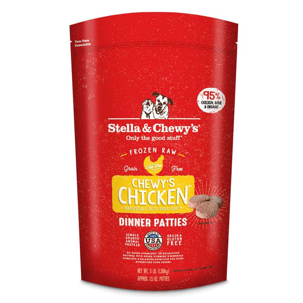 STELLA &amp; CHEWY'S CHEWYS CHICKEN FROZEN RAW PATTIES DOG FOOD 1.3Kg