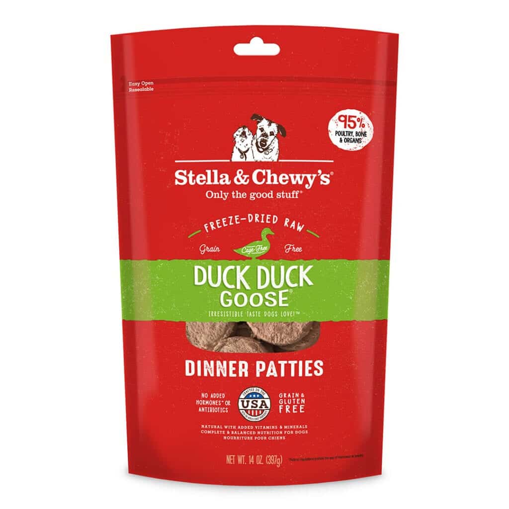 Stella &amp; Chewy's Duck Duck Goose Dinner Patties Freeze-Dried Raw Dog Food 709g