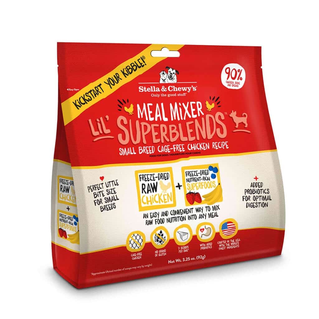 Stella &amp; Chewy's SuperBlends Small Breed Cage-Free Chicken Recipe Meal Mixers Freeze-Dried Raw Dog Food Topper 92g