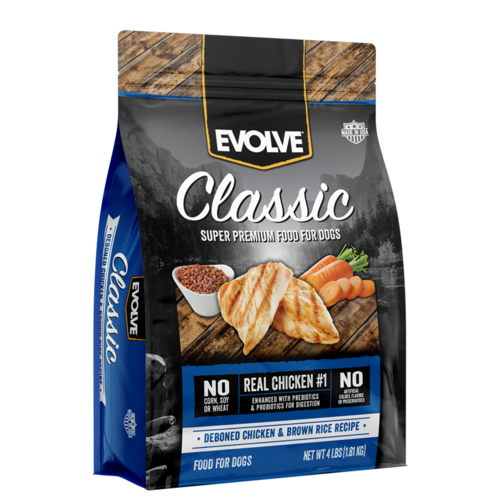 EVOLVE CLASSIC CHICKEN &amp; BROWN RICE RECIPE DRY DOG FOOD 13.6kg