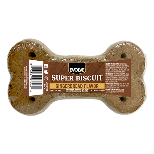 EVOLVE GINGERBREAD FLAVOR SUPER BISCUIT DOG TREATS 99g