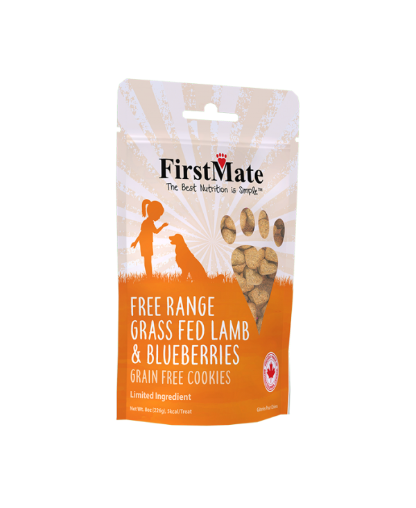 FIRSTMATE Free Range Grass Fed Lamb &amp; Blueberries Dog Treats 226g