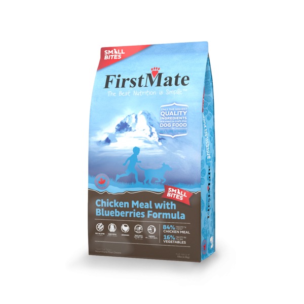 FirstMate Small Bites Limited Ingredient Diet Grain-Free Chicken Meal with Blueberries Formula Dry Dog Food 6.6kg