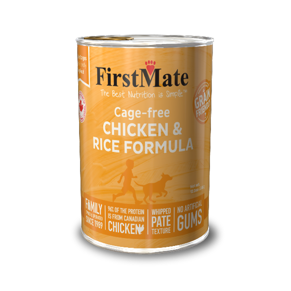 FirstMate Chicken &amp; Rice Formula Cage-Free Case of 12 Canned Dog Food 345g