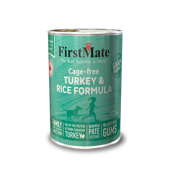 FirstMate Turkey &amp; Rice Formula Cage-Free Case of 12 Canned Dog Food 345g