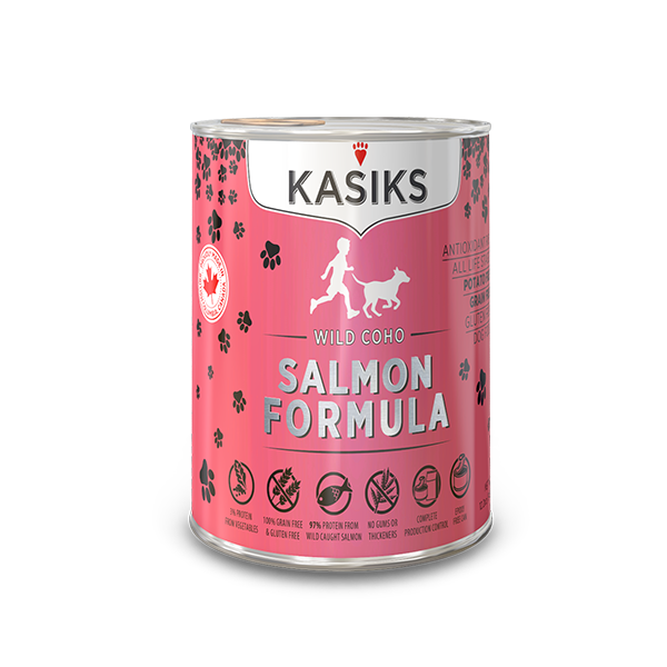 FIRSTMATE KASIKS Wild Coho Salmon Formula Grain-Free Case of 12 Canned Dog Food 345g