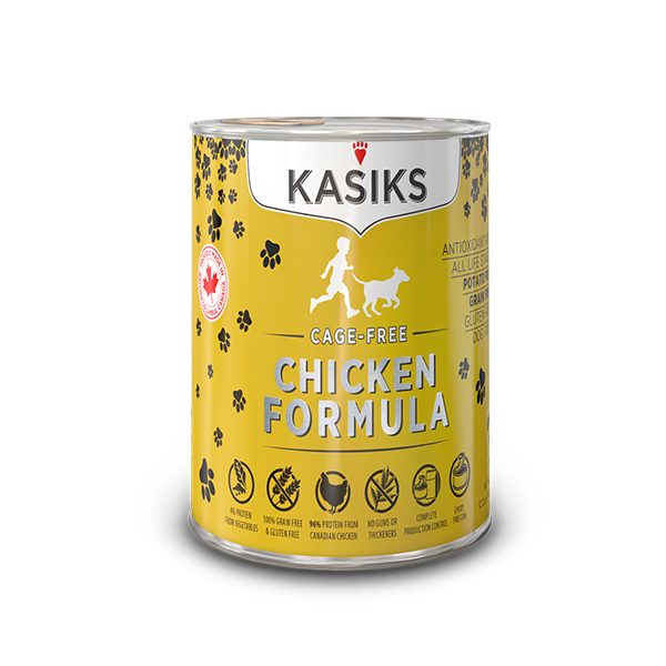 KASIKS Cage-Free Chicken Formula Grain-Free Case of 12 Canned Dog Food 345g