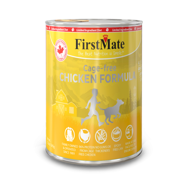 FirstMate Chicken Formula Limited Ingredient Grain-Free Case of 12 Canned Dog Food 345g