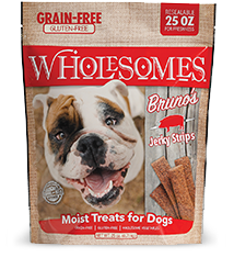 SPORTMiX Wholesomes Bruno's Jerky Strips Grain-Free Dog Treats 710g