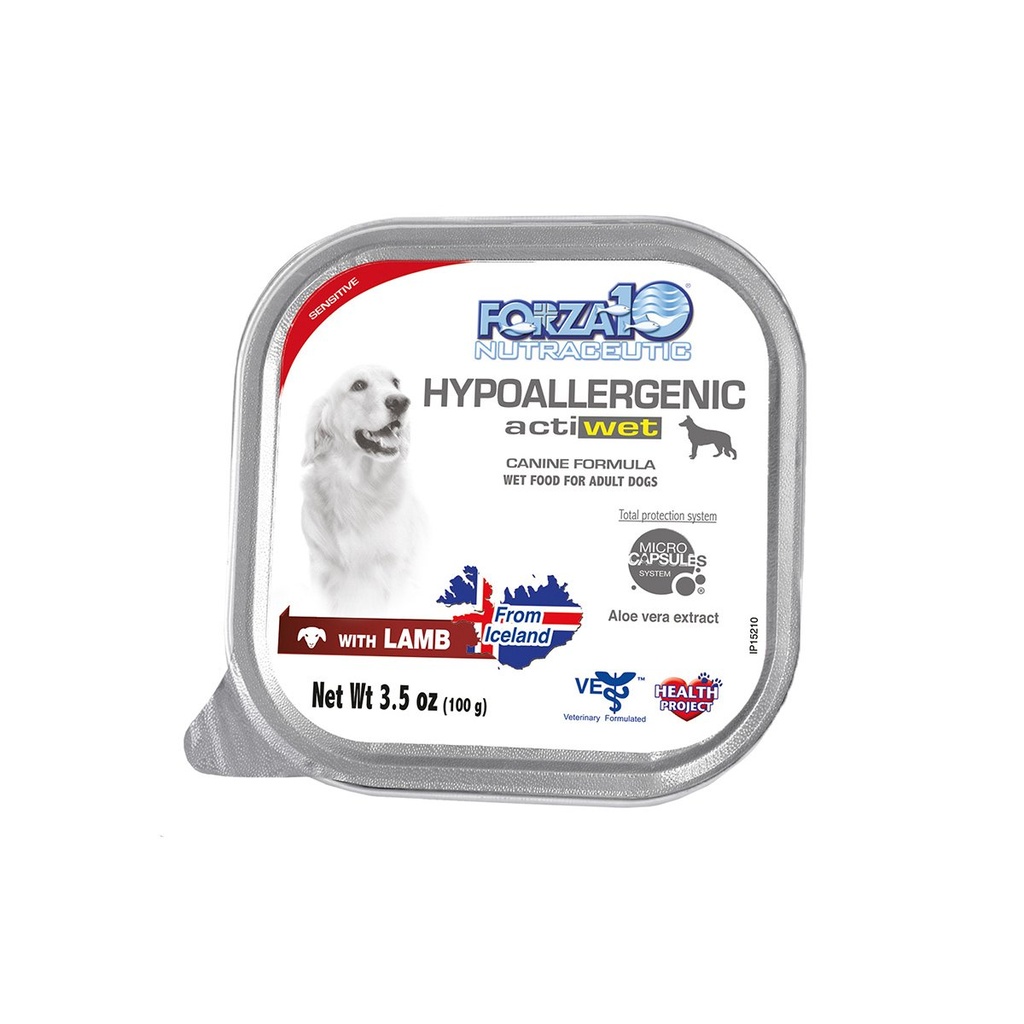 FORZA10 NUTRACEUTIC ACTIWET HYPOALLERGENIC LAMB 32 PACK CANNED DOG FOOD 100g