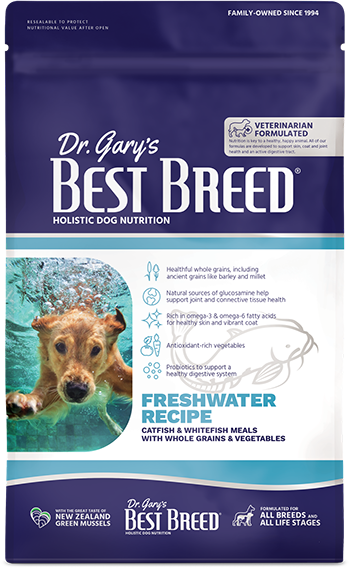 Dr. Gary's Best Breed Freshwater Recipe Catfish &amp; Whitefish Meals Dry Dog Food 11.8kg