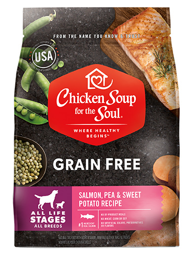 CHICKEN SOUP FOR THE SOUL Grain Free Dog Food - Salmon, Pea &amp; Sweet Potato Recipe Dry Dog Food 11.33kg