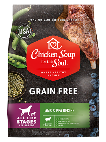 CHICKEN SOUP FOR THE SOUL Grain Free Dog Food - Lamb &amp; Pea Recipe Dry Dog Food 11.33kg