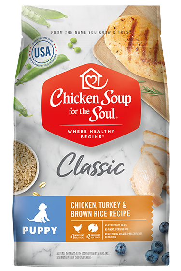 Chicken Soup for the Soul Puppy Chicken, Turkey &amp; Brown Rice Recipe Dry Dog Food 12.7kg