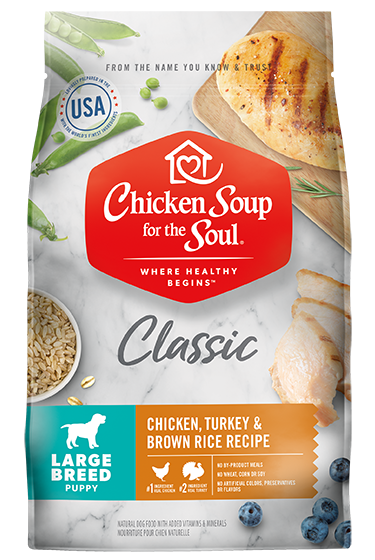 CHICKEN SOUP FOR THE SOUL Classic Large Breed Puppy Dry Food - Chicken, Turkey &amp; Brown Rice Recipe Dry Dog Food 12.7kg