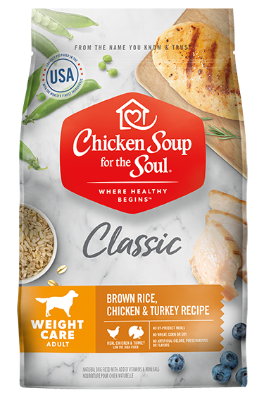 CHICKEN SOUP FOR THE SOUL Classic Weight Care Dry Dog Food - Brown Rice, Chicken &amp; Turkey Recipe Dry Dog Food 12.7kg