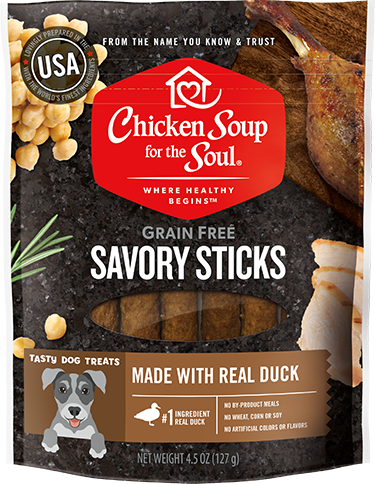 CHICKEN SOUP FOR THE SOUL Savory Sticks Real Duck Grain-Free Dog Treats 127g