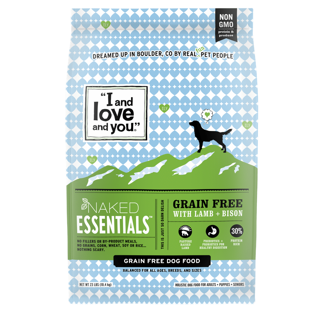 I AND LOVE AND YOU NAKED ESSENTIALS - LAMB + BISON DRY DOG FOOD 10.4kg