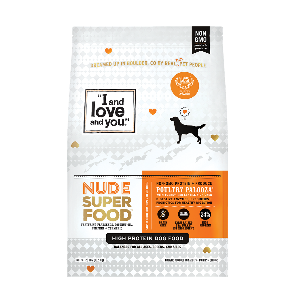 I AND LOVE AND YOU NUDE SUPERFOOD - POULTRY PALOOZA HIGH PROTIEN GRAIN FREE DRY DOG FOOD 10.4kg