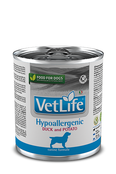 FARMINA VETLIFE HYPOALLERGENIC DUCK AND POTATO CASE OF 6 WET DOG FOOD 300G